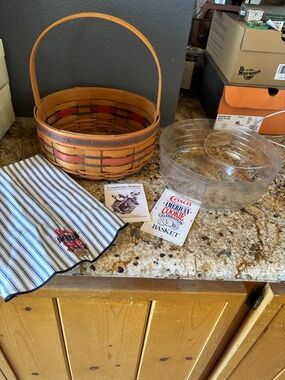 Longaberger vintage collectible Crisco American Cookie Celebration Basket combo